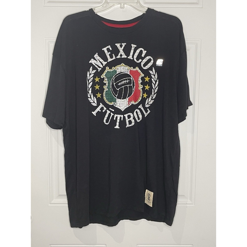 Mexico Futbol 2014 FIFA World Cup Brazil Men's XL Black T-Shirt Brasil NWOT
